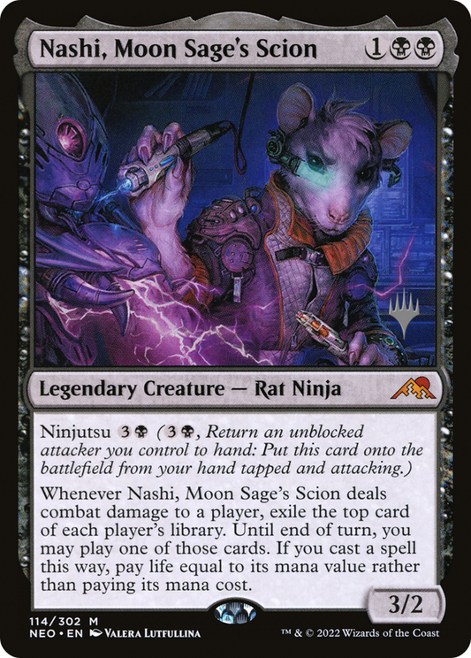 Nashi, Moon Sage's Scion (PPNEO-114) - Kamigawa: Neon Dynasty Promos