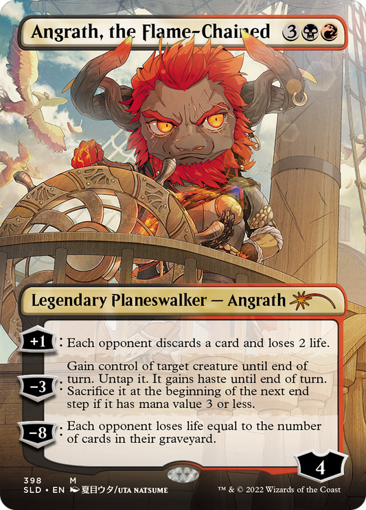 Angrath, the Flame-Chained (SLD-398) - Secret Lair Drop (Borderless) Foil