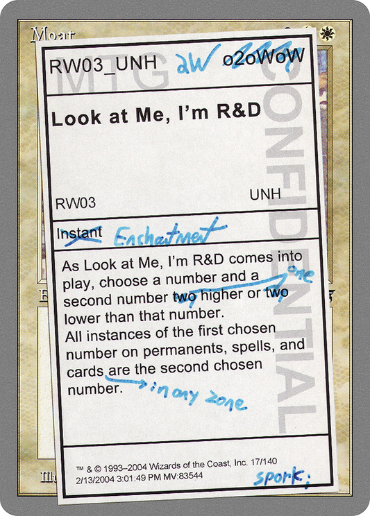 Look at Me, I'm R&D (UNH-017) - Unhinged Foil