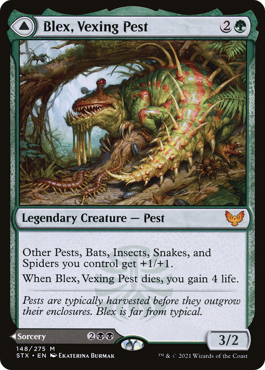 Blex, Vexing Pest // Search for Blex (STX-148) - Strixhaven: School of Mages Foil
