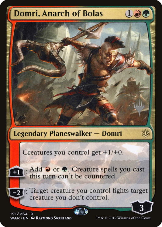 Domri, Anarch of Bolas (PPM21-191P) - War of the Spark Promos