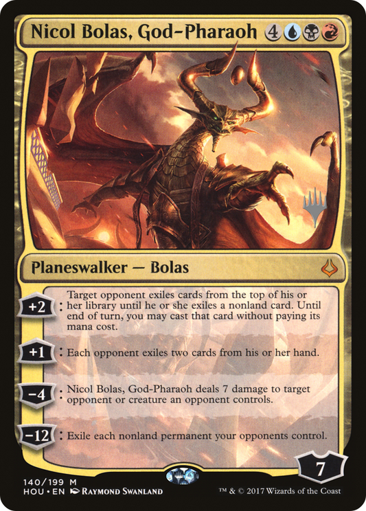 Nicol Bolas, God-Pharaoh (PPSTX-140P) - Hour of Devastation Promos Foil