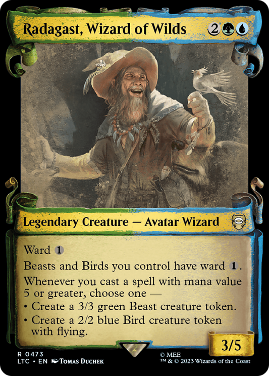 Radagast, Wizard of Wilds (LTC-473) - Tales of Middle-earth Commander: (Showcase) Foil