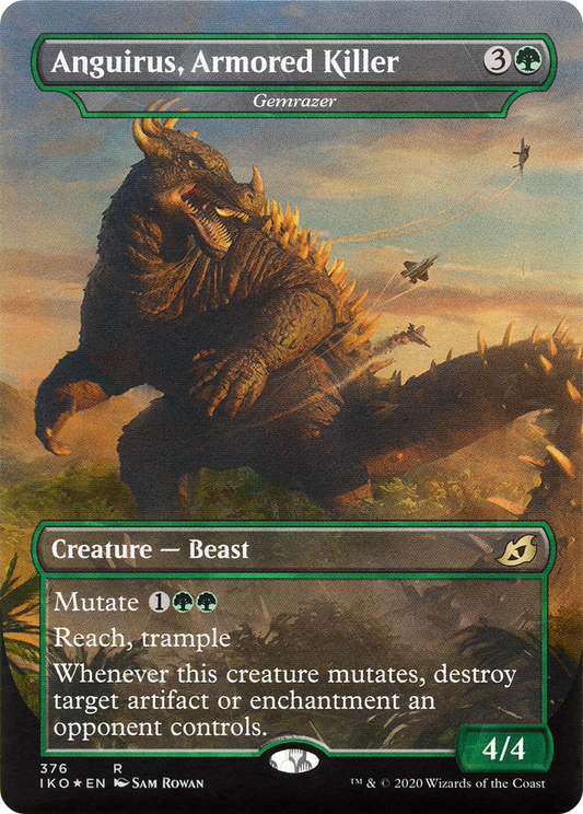Gemrazer (IKO-376) - Ikoria: Lair of Behemoths / Anguirus, Armored Killer (Borderless) Foil