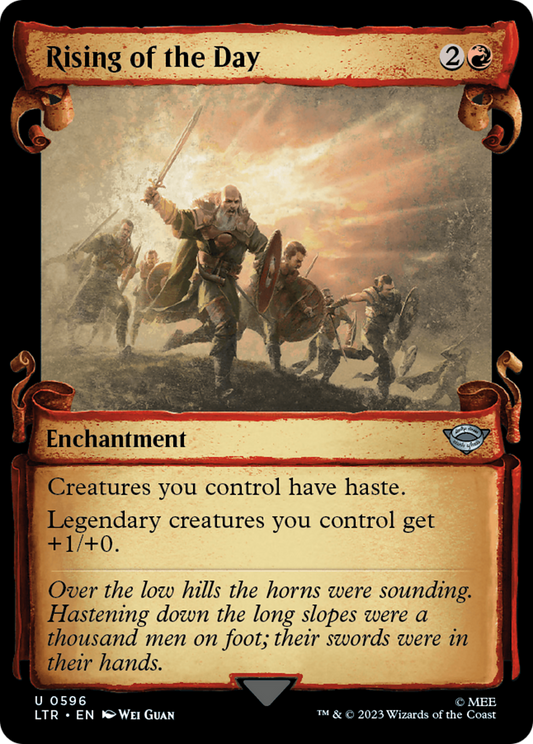 Rising of the Day (LTR-596) - The Lord of the Rings: Tales of Middle-earth: (Showcase) Foil