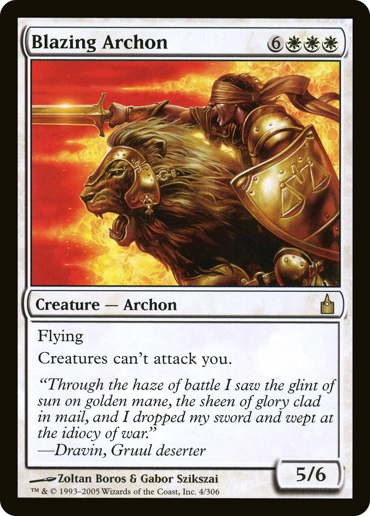 Blazing Archon (RAV-004) - Ravnica: City of Guilds Foil