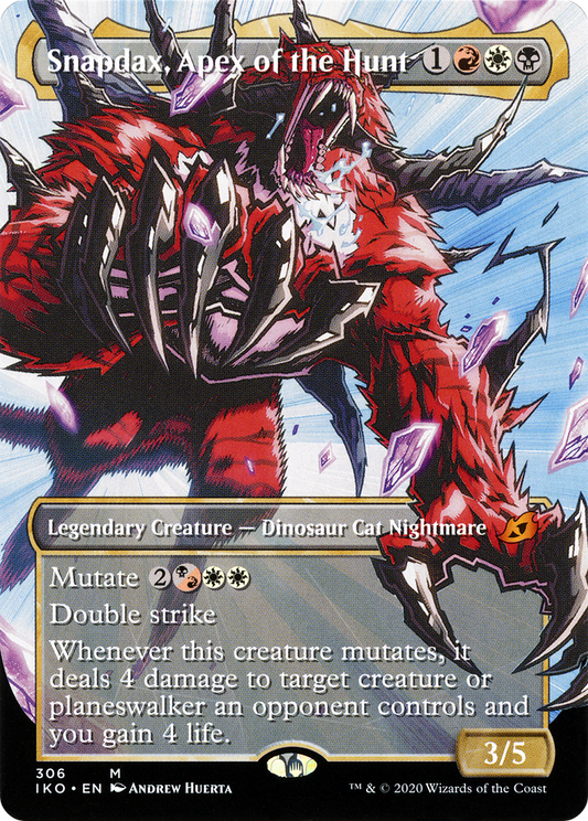 Snapdax, Apex of the Hunt (IKO-306) - Ikoria: Lair of Behemoths: (Showcase) (Borderless) Foil
