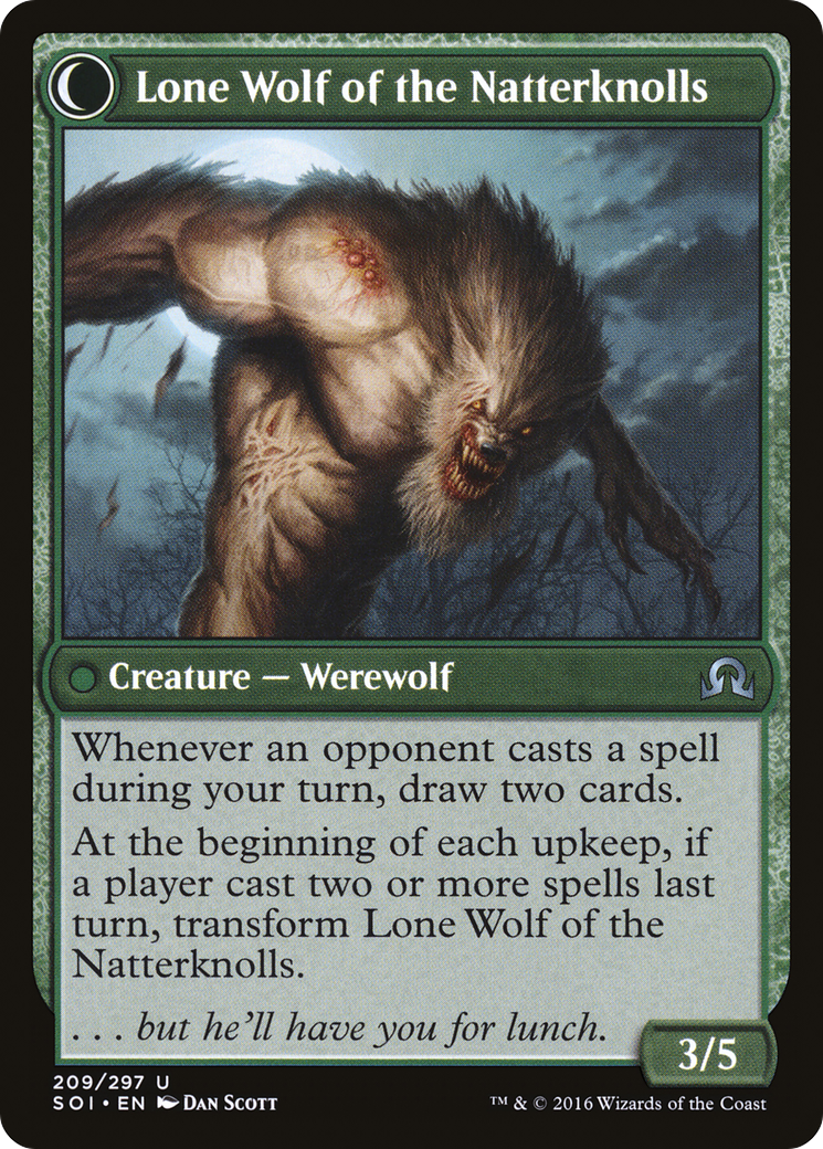 Hermit of the Natterknolls // Lone Wolf of the Natterknolls (SOI-209) - Shadows over Innistrad: (Double Faced Transform) Foil