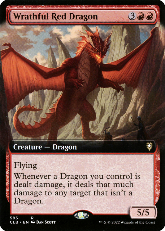 Wrathful Red Dragon (CLB-585) - Commander Legends: Battle for Baldur's Gate: (Extended Art)
