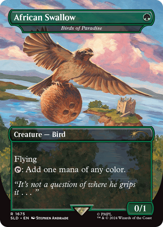 Birds of Paradise // Birds of Paradise (SLD-1675) - Secret Lair Drop / African Swallow (Borderless) Foil