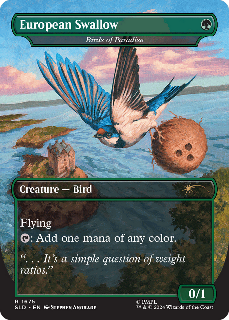 Birds of Paradise // Birds of Paradise (SLD-1675) - Secret Lair Drop / African Swallow (Borderless) Foil