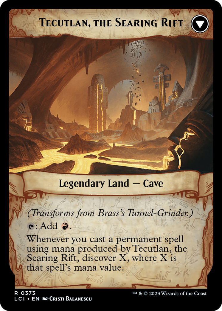 Brass's Tunnel-Grinder // Tecutlan, the Searing Rift (LCI-373) - The Lost Caverns of Ixalan: (Extended Art) Foil