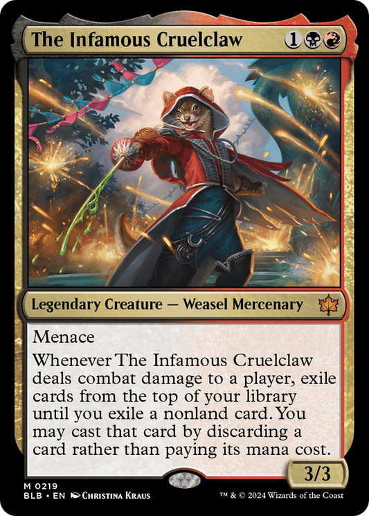 The Infamous Cruelclaw (BLB-219) - Bloomburrow Foil