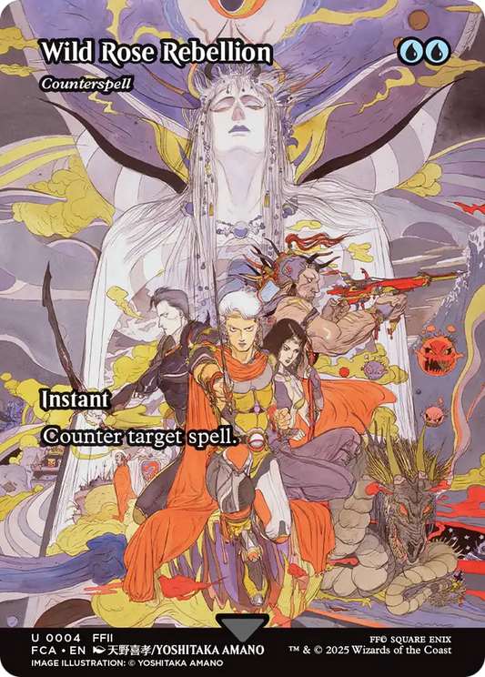 Wild Rose Rebellion - Counterspell (Showcase) (FCA-004) - FINAL FANTASY: Through the Ages / Wild Rose Rebellion (Borderless) Foil