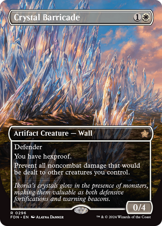 Crystal Barricade (Borderless) (FDN-296) - Foundations (Borderless) Foil