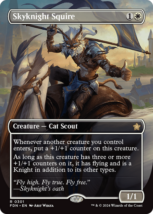 Skyknight Squire (Borderless) (FDN-301) - Foundations (Borderless) Foil