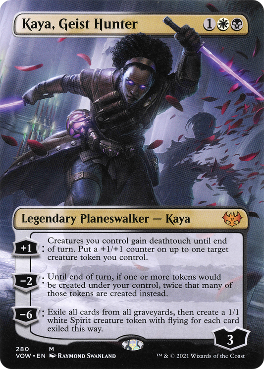 Kaya, Geist Hunter (VOW-280) - Innistrad: Crimson Vow (Borderless) Foil