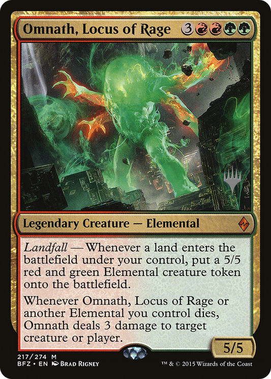 Omnath, Locus of Rage (PPAFR-217) - Battle for Zendikar Promos