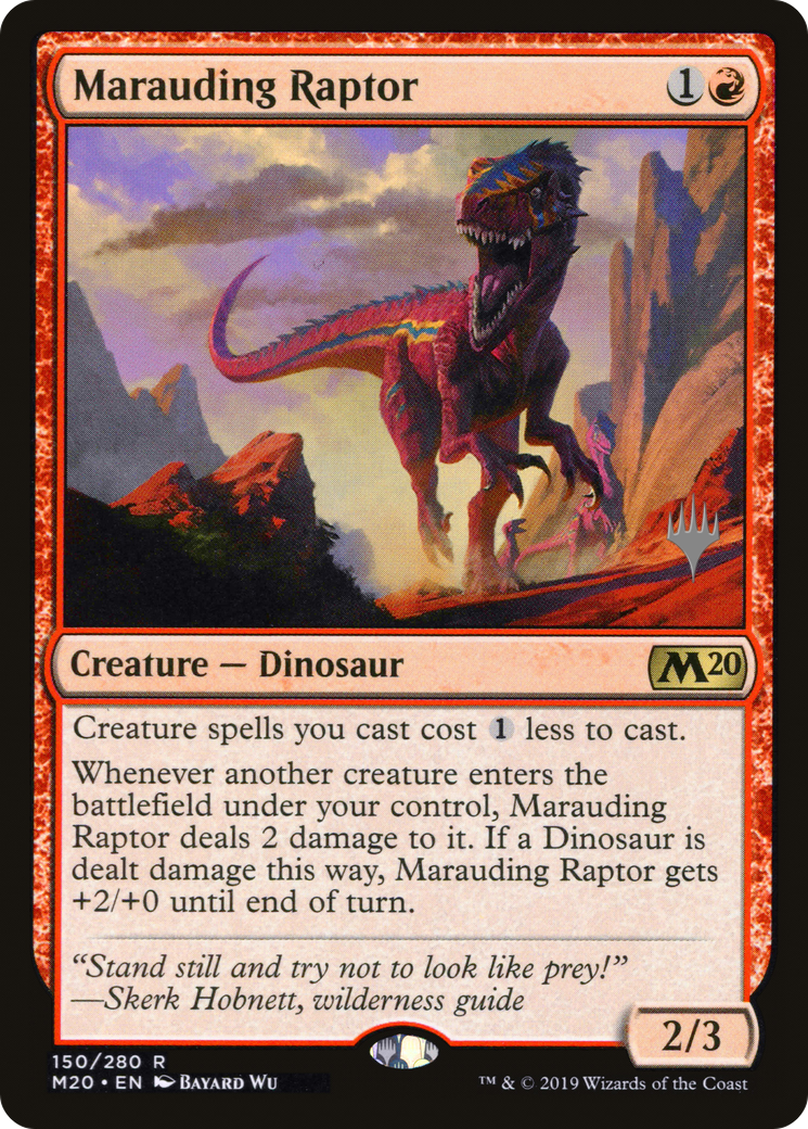 Marauding Raptor (PPM20-150P) - Core Set 2020 Promos Foil