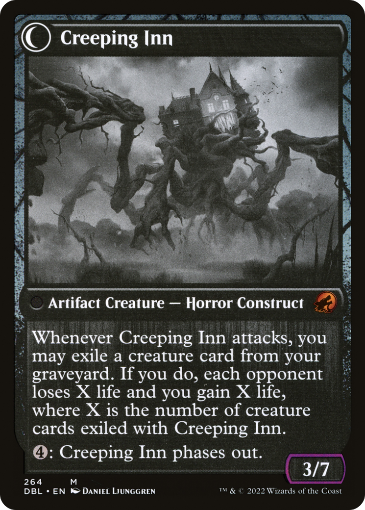 Hostile Hostel // Creeping Inn (DBL-264) - Innistrad: Double Feature: (Double Faced Transform) Foil