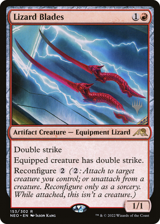 Lizard Blades (PPNEO-153) - Kamigawa: Neon Dynasty Promos Foil