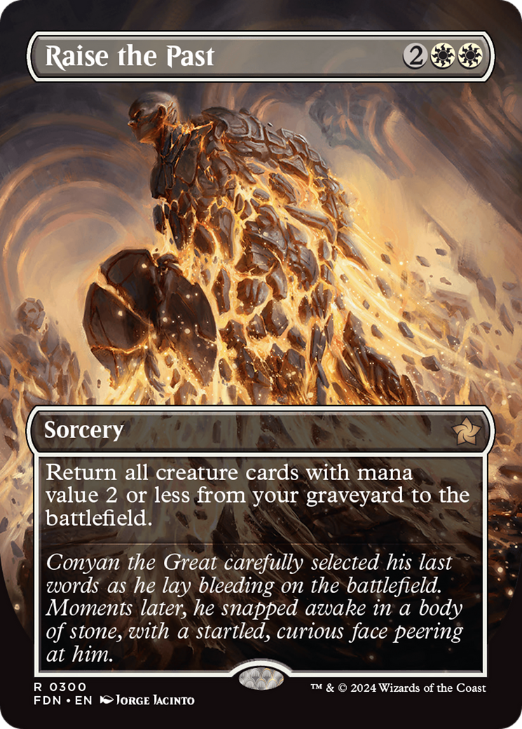 Raise the Past (Borderless) (FDN-300) - Foundations (Borderless) Foil