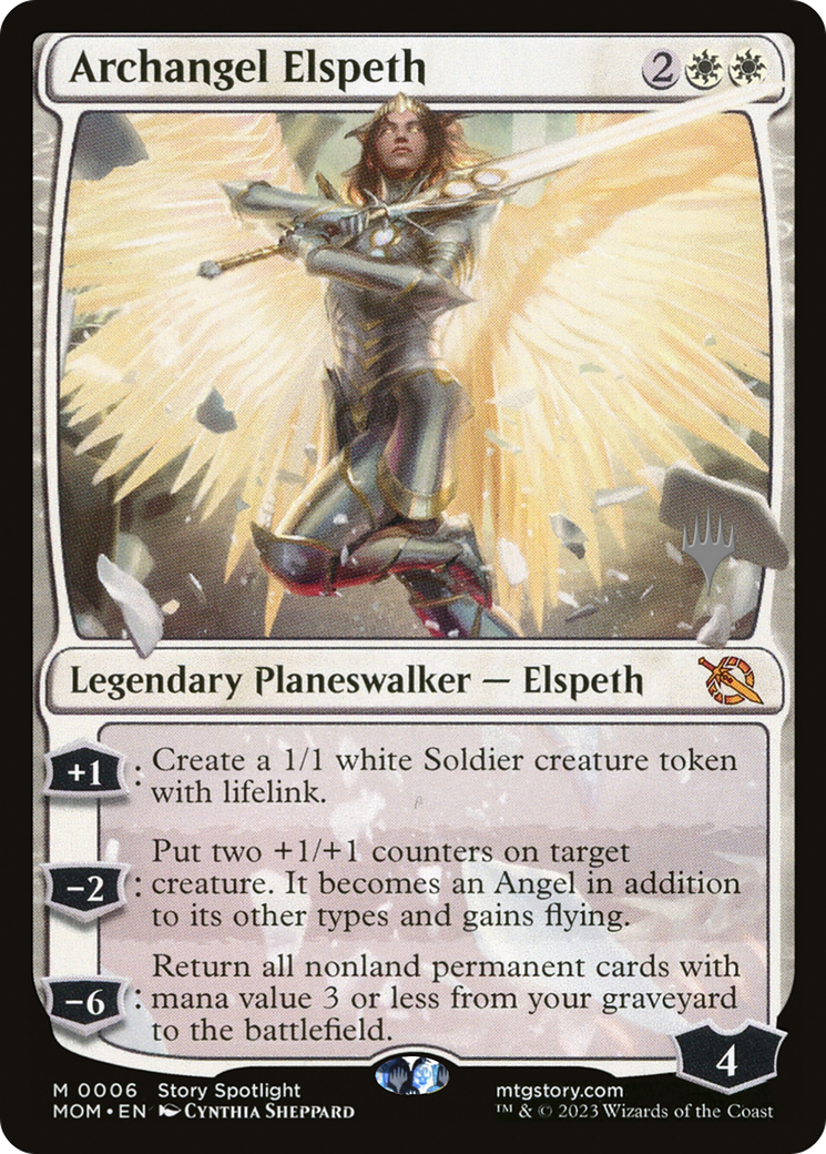Archangel Elspeth (PPMOM-006) - March of the Machine Promos
