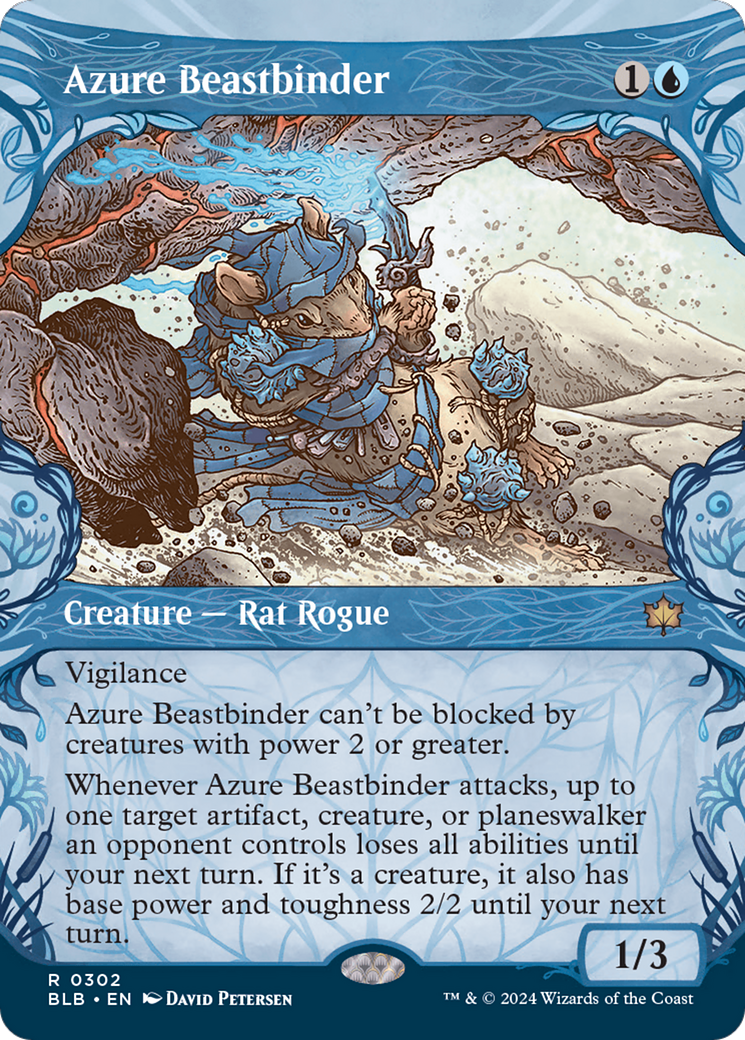 Azure Beastbinder (BLB-302) - Bloomburrow: (Showcase) (Borderless)