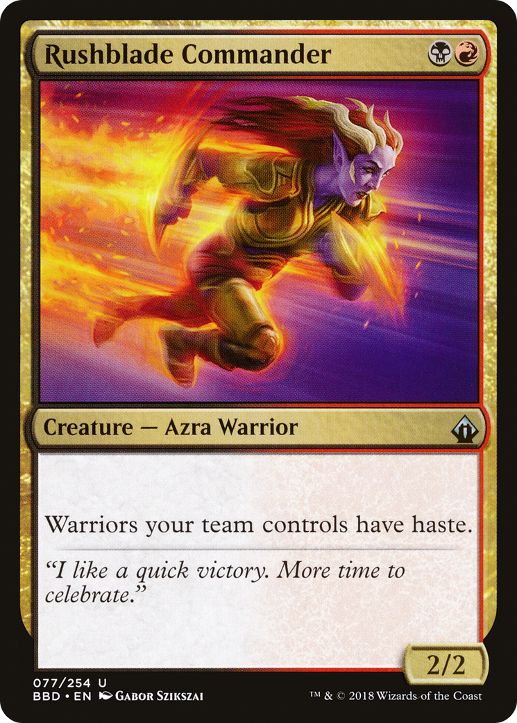 Rushblade Commander (BBD-077) - Battlebond Foil