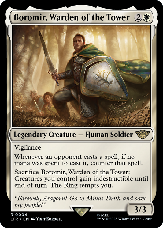 Boromir, Warden of the Tower (LTR-004) - The Lord of the Rings: Tales of Middle-earth Foil