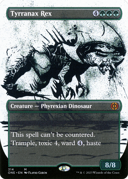 Tyrranax Rex (ONE-314) - Phyrexia: All Will Be One: (Showcase) (Borderless) Foil