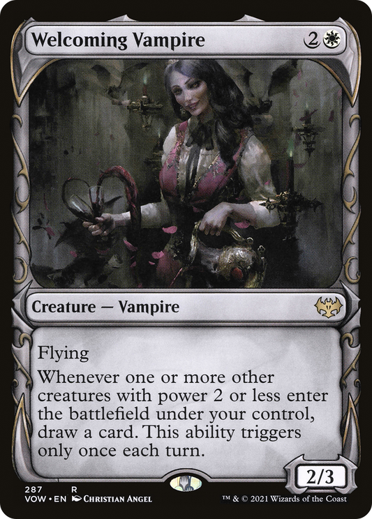 Welcoming Vampire (VOW-287) - Innistrad: Crimson Vow: (Showcase) Foil