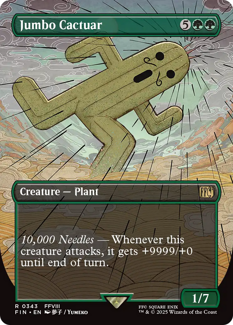 Jumbo Cactuar (Borderless) (FIN-343) - FINAL FANTASY (Borderless) Foil